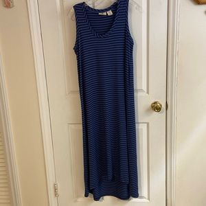 Dark blue and navy blue long dress